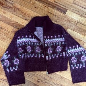 Wild Fable Purple Floral Sweater
